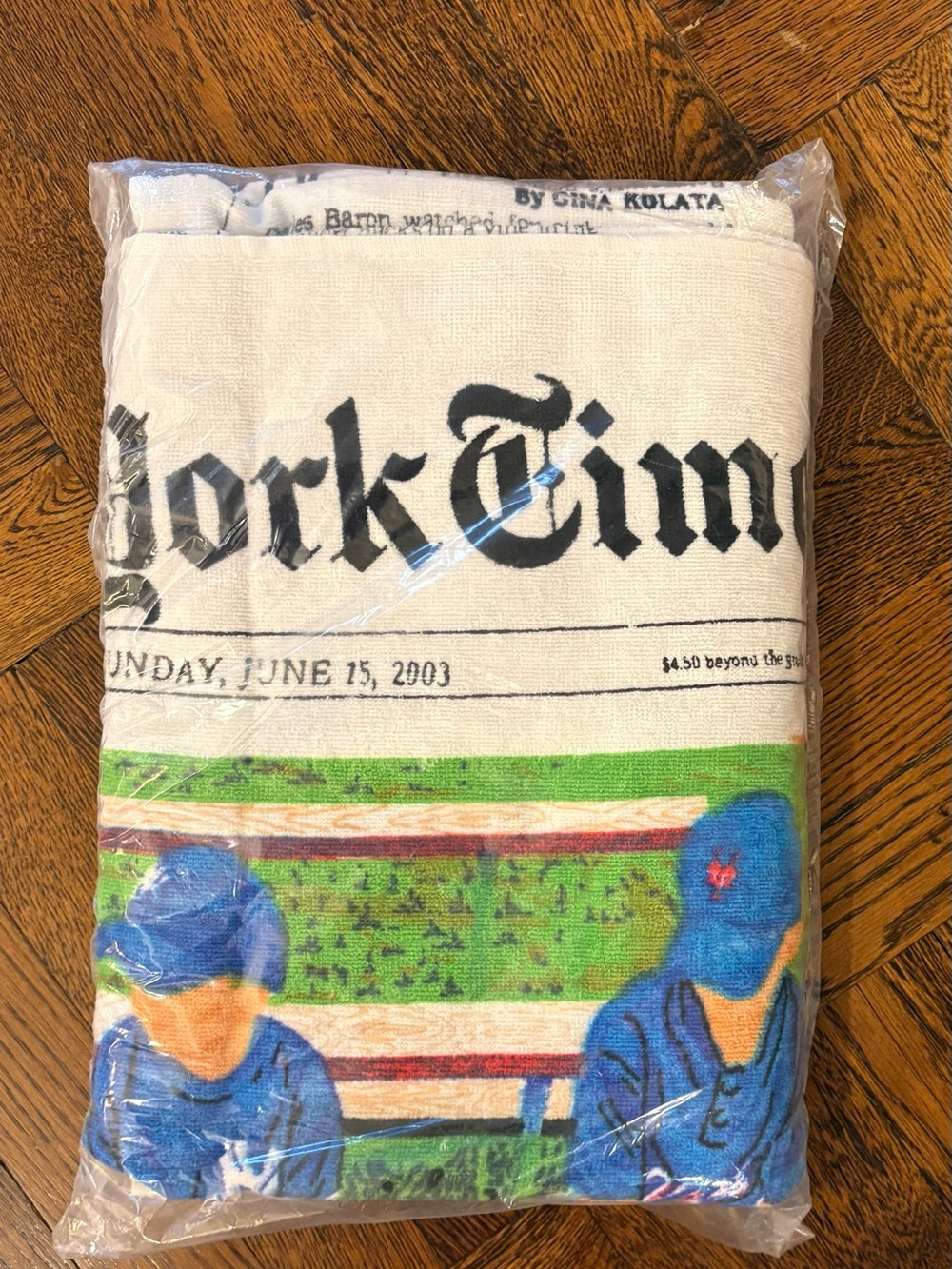 Vintage New York Times Front Page Beach Towel - New in Bag